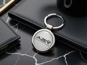Azev Personalised Keychains Logo Premium Metal